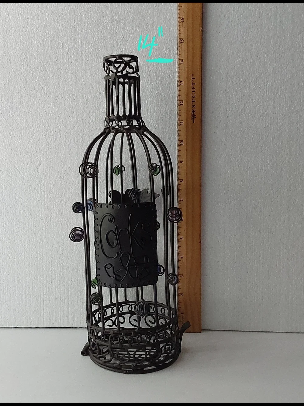 Decorative Metal Bird Cage Corks Holder